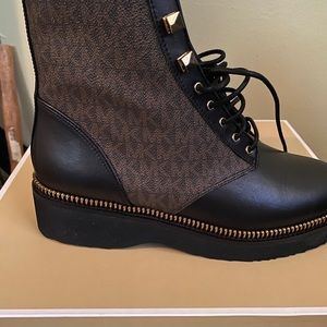 Brand new Michael kors Haskell bootie combat boot